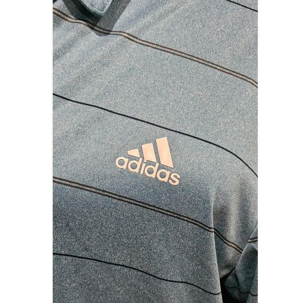 Adidas Golf Polo‎ Blue Striped Size 2XL EUC